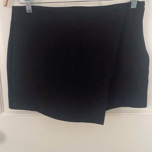Zara black envelope skort